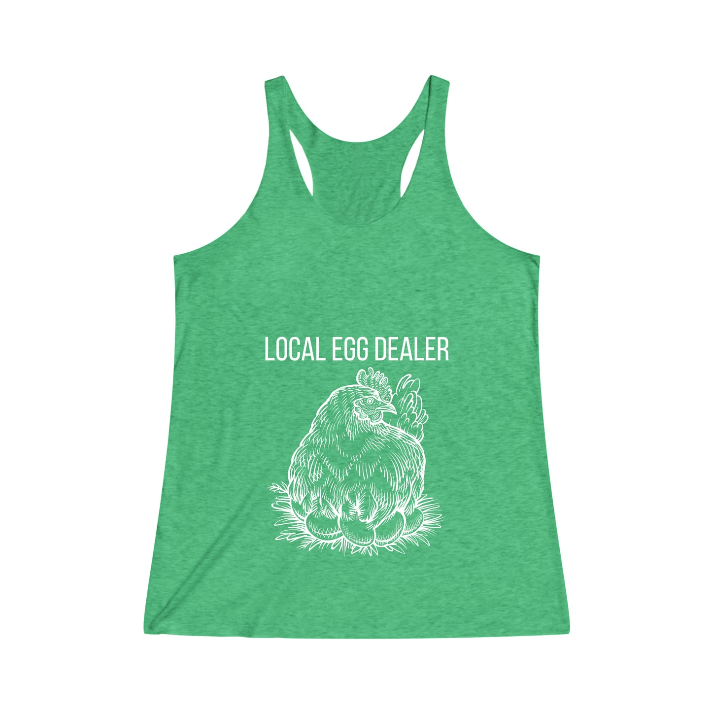 Local Egg Dealer Women's Tri-Blend Racerback Tank