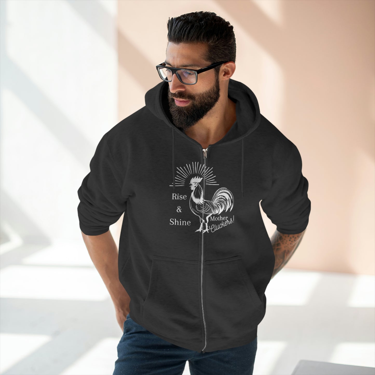 Raise & Shine Mother Cluckers Premium Full Zip Hoodie