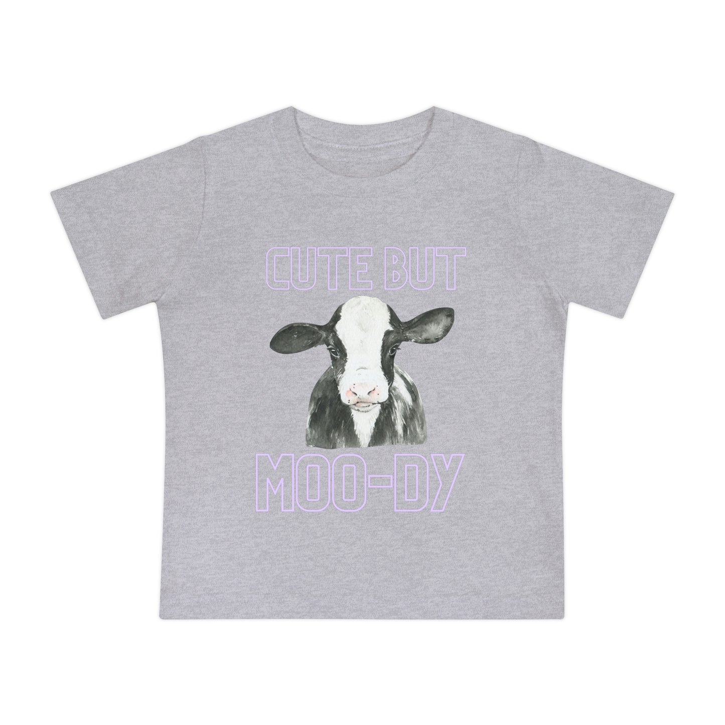 Cute but Moo-dy Baby Short Sleeve T-Shirt