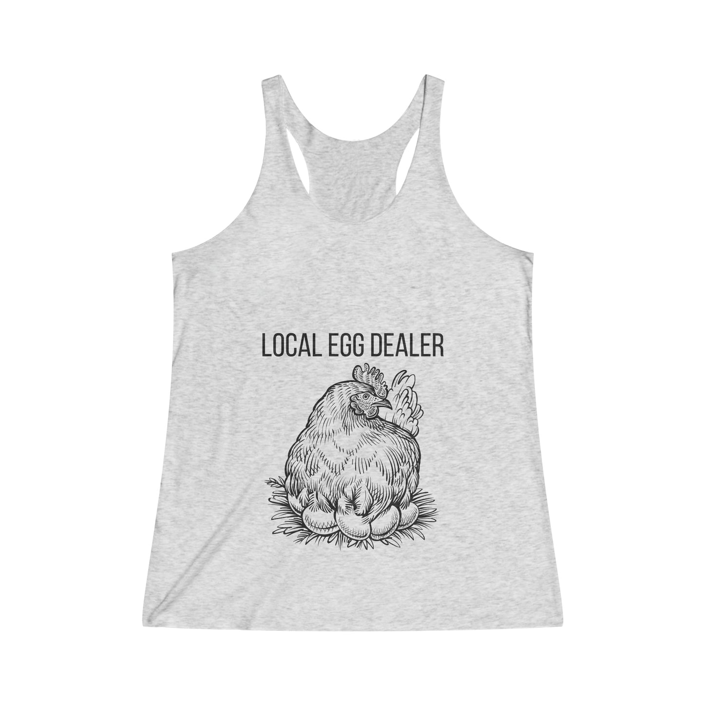 Local Egg Dealer Women's Tri-Blend Racerback Tank