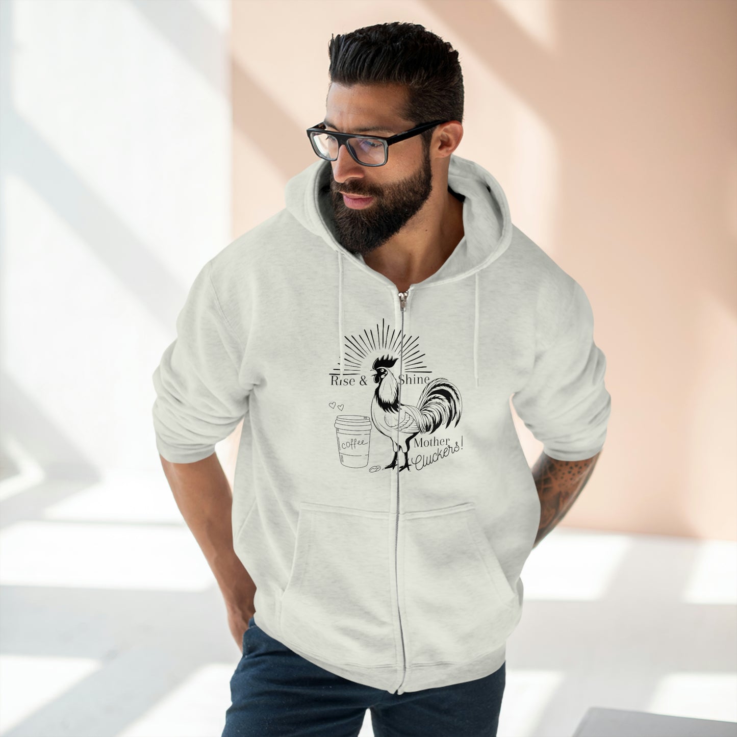 Raise & Shine Mother Cluckers Premium Full Zip Hoodie