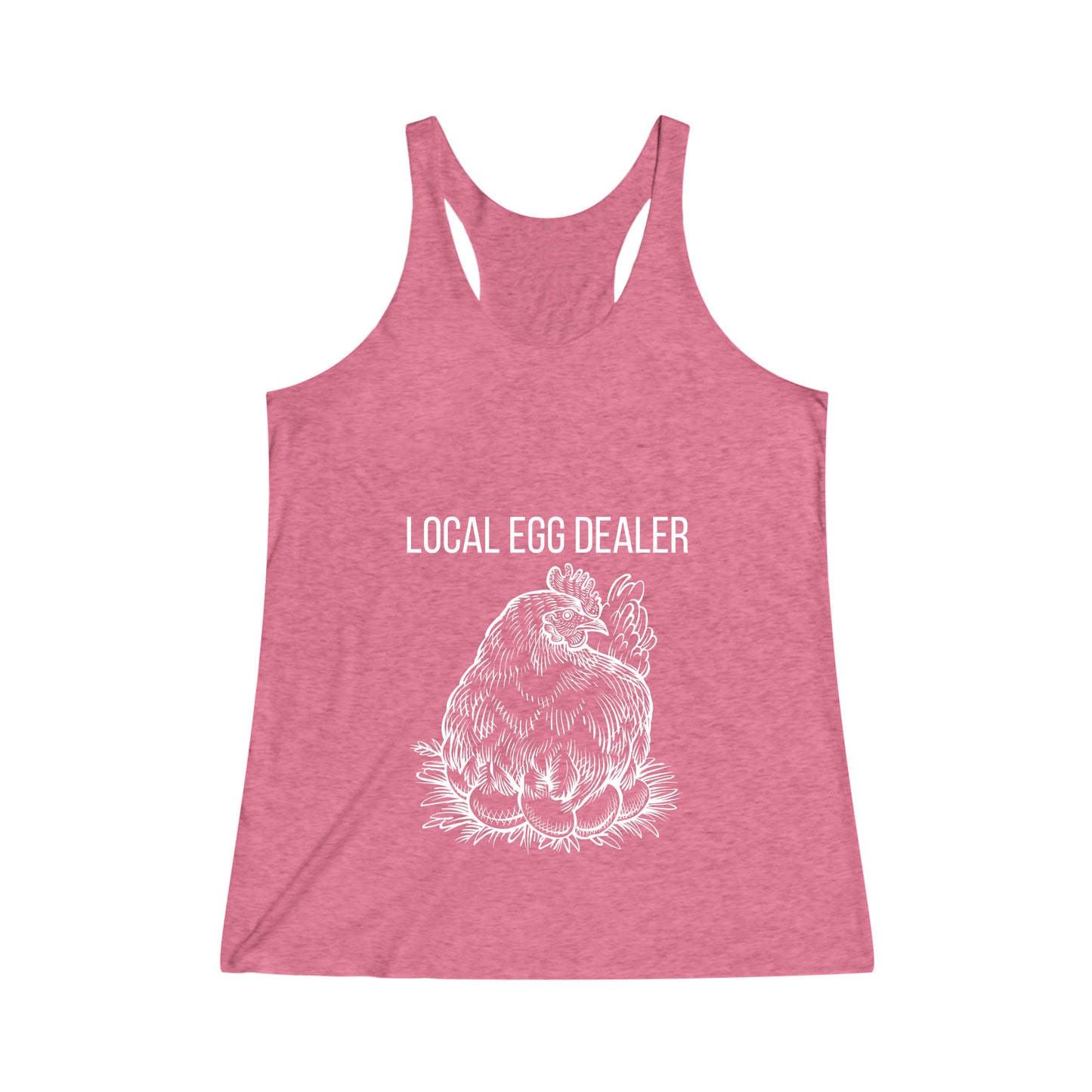 Local Egg Dealer Women's Tri-Blend Racerback Tank